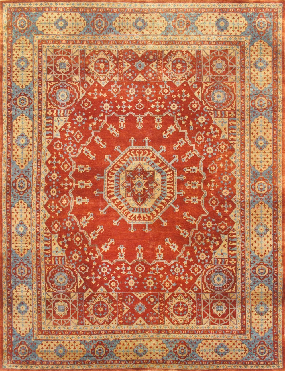 Pasargad Home Mamluk Collection Hand-knotted Lamb's Wool Area Rug - Timeless Elegance For Your Space   Pml-6 9x12