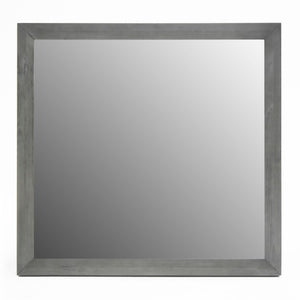VIG Furniture Manhattan- 40X42 Contemporary Grey Wall Mirror With Recessed Glass, Solid Wood Frame, Ready-To-Hang Decor VGMA-BR-127-MR