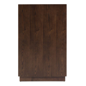 VIG Furniture Manhattan Brown Oak Cherry Dresser With Gold Handles — 6 Spacious Drawers, Solid Build, No Assembly VGMA-BR-127-DRS-CRY
