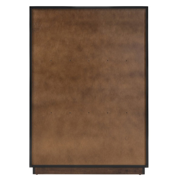 VIG Furniture Manhattan Contemporary Chest In Brown Oak Cherry With Gold Handles — 5 Drawers, Durable Solid Wood Finish VGMA-BR-127-CST-CRY