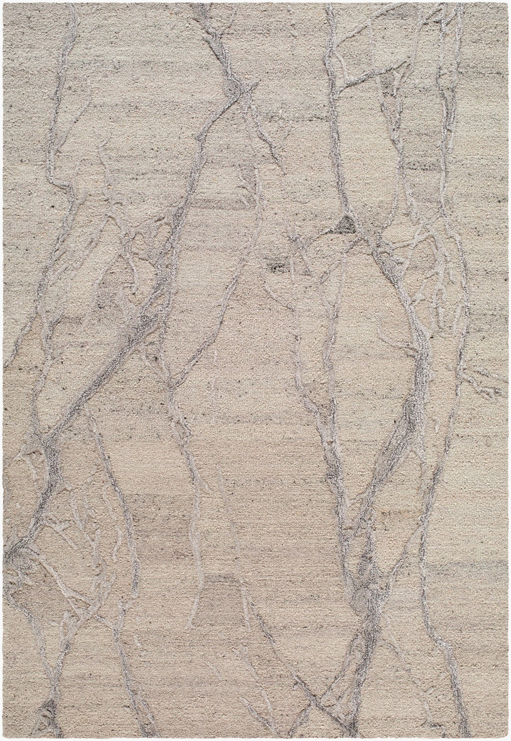 Surya Marmo Handmade 2' X 3' Arts & Crafts Style Rug - Luxurious Viscose & Wool Blend For Modern Homes Beige Wool,Viscose Mao2300-23