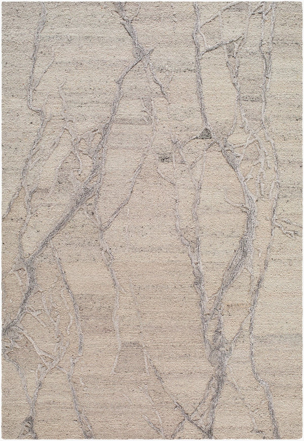 Surya Marmo Handmade 2' X 3' Arts & Crafts Style Rug - Luxurious Viscose & Wool Blend For Modern Homes Beige Wool,Viscose Mao2300-23