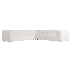 Bernhardt Bernhardt Bliss Sectional Offers Deep-Seat Comfort With Oversized Track Arms, Tailored Welt Detail, Customizable Layouts For Lasting Transitional Style And Support - Made to Order White/Cream 123.5" W x 123.5" D x 28" H K1878