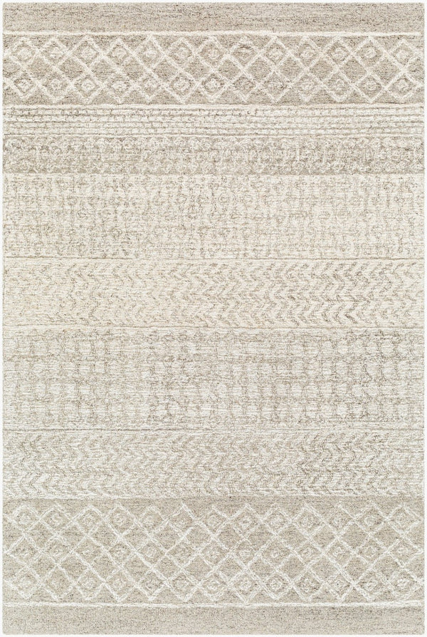 Livabliss Maroc Hand Tufted Wool Area Rug Global Pattern for Living Room or Dining Space Medium Gray, Oa 8' x 10' MAR2300-810