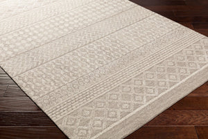 Livabliss Maroc Hand Tufted Wool Area Rug Global Pattern for Living Room or Dining Space Medium Gray, Oa 6' x 6' MAR2300-6RD
