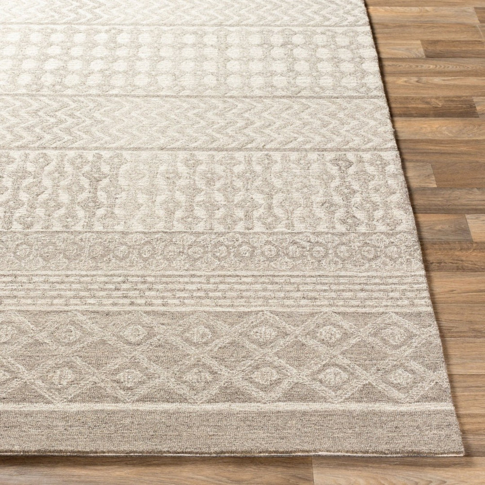 Livabliss Maroc Hand Tufted Wool Area Rug Global Pattern for Living Room or Dining Space Medium Gray, Oa 8' x 10' MAR2300-810