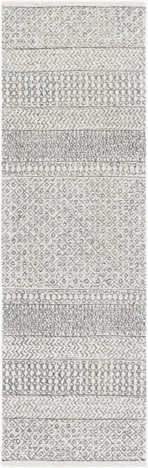 Livabliss Maroc Moroccan Geometric Wool Area Rug Hand Tufted for Living Dining Spaces Light Beige, Oa 2'6" x 8' MAR2301-268