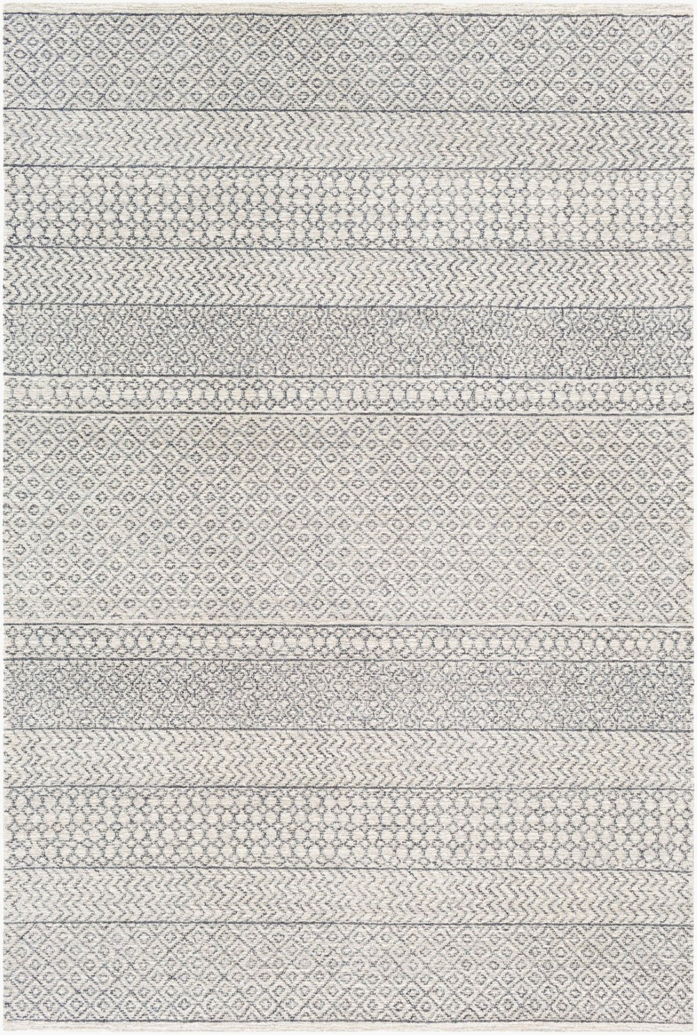 Livabliss Maroc Moroccan Geometric Wool Area Rug Hand Tufted for Living Dining Spaces Light Beige, Oa 4' x 4' Square MAR2301-4SQ