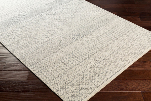 Livabliss Maroc Moroccan Geometric Wool Area Rug Hand Tufted for Living Dining Spaces Light Beige, Oa 4' x 4' Square MAR2301-4SQ