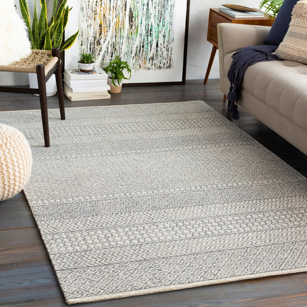 Livabliss Maroc Moroccan Geometric Wool Area Rug Hand Tufted for Living Dining Spaces Light Beige, Oa 4' x 6' MAR2301-46