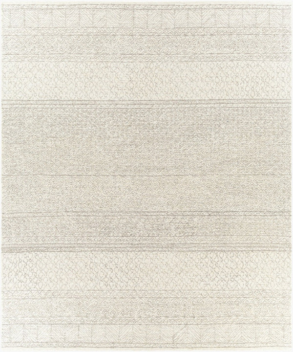 Livabliss Maroc Hand Tufted Wool Area Rug Global Bohemian Pattern for Living and Dining Spaces Ivory, Gray 8' x 10' Rectangle MAR2302-810