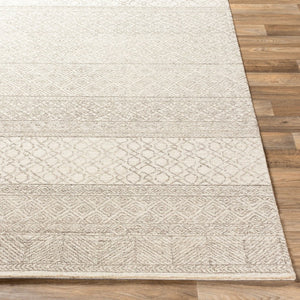Livabliss Maroc Hand Tufted Wool Area Rug Global Bohemian Pattern for Living and Dining Spaces Ivory, Gray 8' x 8' Square MAR2302-8SQ