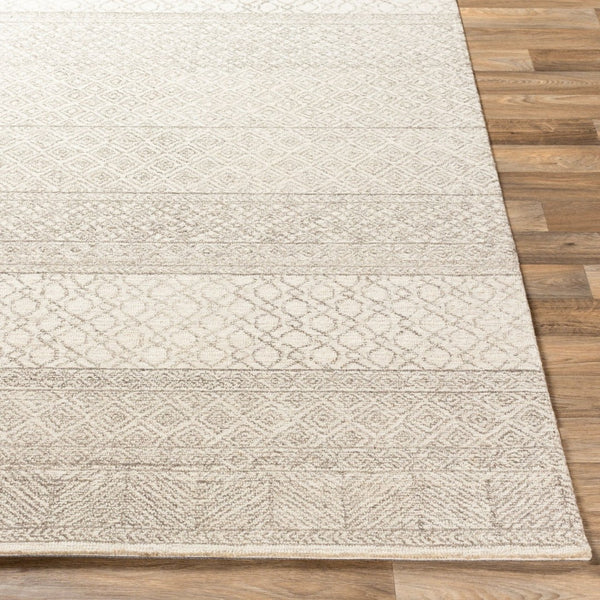 Livabliss Maroc Hand Tufted Wool Area Rug Global Bohemian Pattern for Living and Dining Spaces Ivory, Gray 8' x 8' Square MAR2302-8SQ
