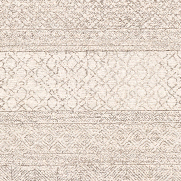Livabliss Maroc Hand Tufted Wool Area Rug Global Bohemian Pattern for Living and Dining Spaces Ivory, Gray 8' x 8' Square MAR2302-8SQ