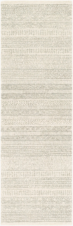 Livabliss Maroc Hand Tufted Wool Area Rug Global Moroccan Pattern for Living Dining Rooms Ivory, Medium G 2'6" x 8' MAR2303-268