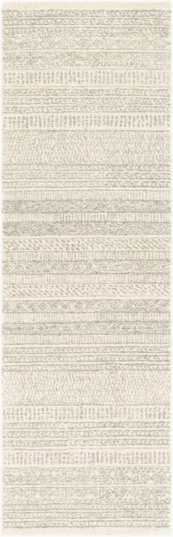 Livabliss Maroc Hand Tufted Wool Area Rug Global Moroccan Pattern for Living Dining Rooms Ivory, Medium G 2'6" x 8' MAR2303-268