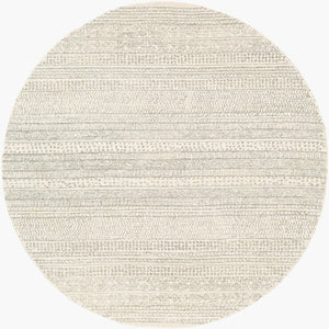 Livabliss Maroc Hand Tufted Wool Area Rug Global Moroccan Pattern for Living Dining Rooms Ivory, Medium G 8' x 8' Round MAR2303-8RD