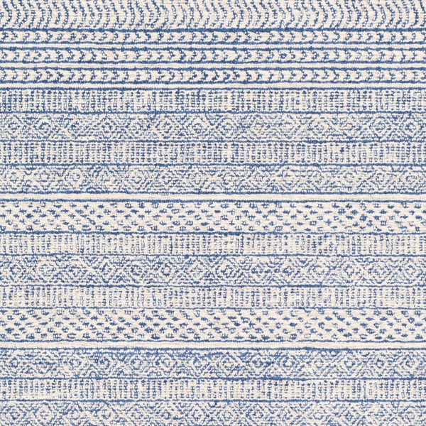 Livabliss Maroc Hand-tufted Wool Area Rug Global Pattern Low Pile Living Room Floor Accent Dark Blue, Oatm 8' x 8' Square MAR2304-8SQ