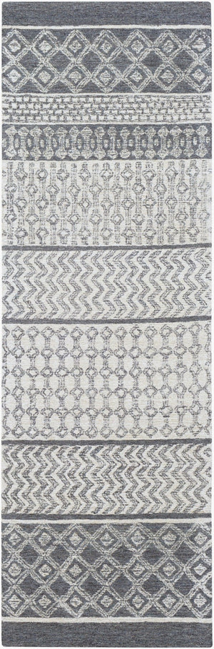 Livabliss Maroc Hand-tufted Wool Accent Rug with Global Geometric Pattern for Entryways Light Beige, Oa 2'6" x 8' MAR2305-268