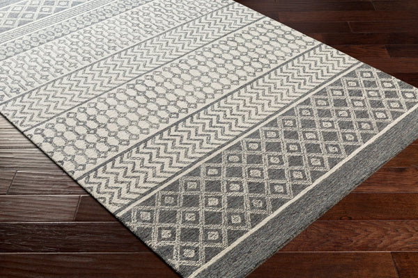 Livabliss Maroc Hand-tufted Wool Accent Rug with Global Geometric Pattern for Entryways Light Beige, Oa 2'6" x 6' MAR2305-266