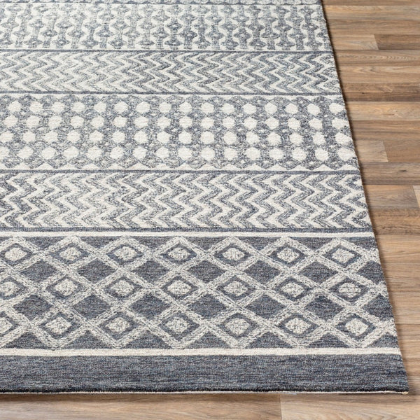 Livabliss Maroc Hand-tufted Wool Accent Rug with Global Geometric Pattern for Entryways Light Beige, Oa 2'6" x 6' MAR2305-266