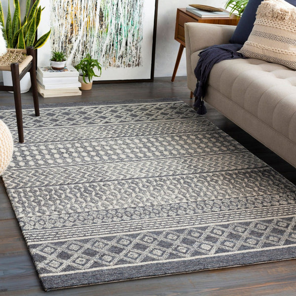 Livabliss Maroc Hand-tufted Wool Accent Rug with Global Geometric Pattern for Entryways Light Beige, Oa 2'6" x 6' MAR2305-266