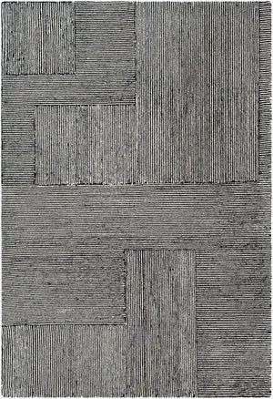 Livabliss Maroc Hand Tufted Wool Area Rug Global Pattern Low Pile for Living Room Spaces Black, Cream 8'10" x 12' MAR2320-81012