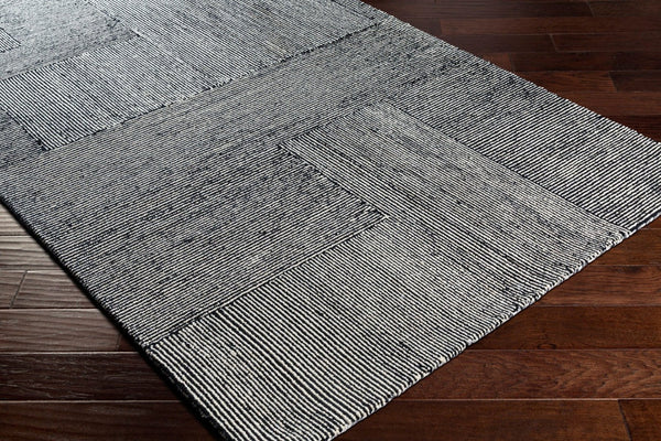 Livabliss Maroc Hand Tufted Wool Area Rug Global Pattern Low Pile for Living Room Spaces Black, Cream 8'10" x 12' MAR2320-81012