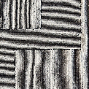 Livabliss Maroc Hand Tufted Wool Area Rug Global Pattern Low Pile for Living Room Spaces Black, Cream 8'10" x 12' MAR2320-81012