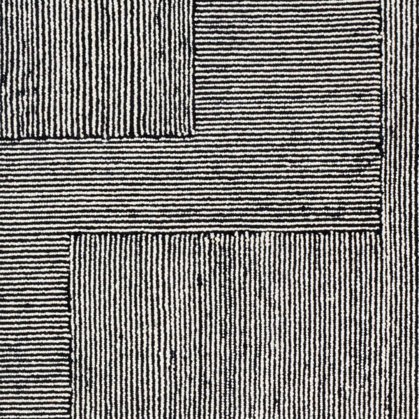 Livabliss Maroc Hand Tufted Wool Area Rug Global Pattern Low Pile for Living Room Spaces Black, Cream 8'10" x 12' MAR2320-81012