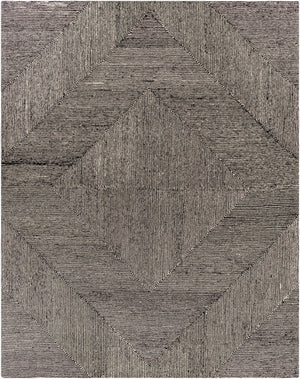 Livabliss Maroc Hand Tufted Wool Geometric Accent Rug for Entryways Bedrooms Low Pile India Cream, Black 8' x 10' MAR2321-810