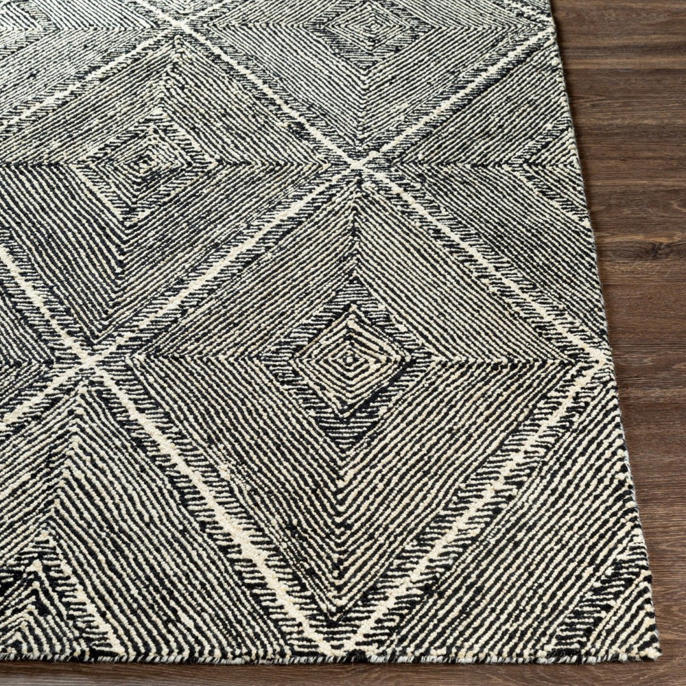 Livabliss Maroc Hand-tufted Wool Area Rug Global Motif for Living Room Bohemian Decor Black, Cream 8' x 10' MAR2322-810