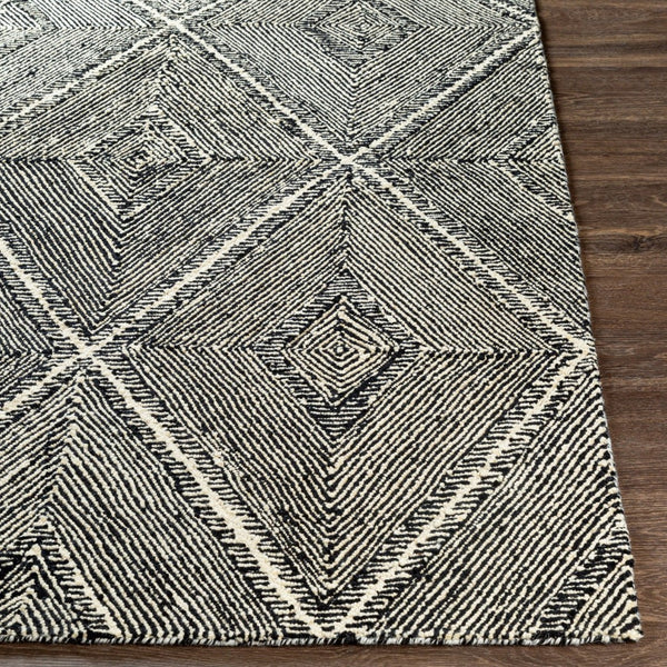 Livabliss Maroc Hand-tufted Wool Area Rug Global Motif for Living Room Bohemian Decor Black, Cream 8' x 10' MAR2322-810