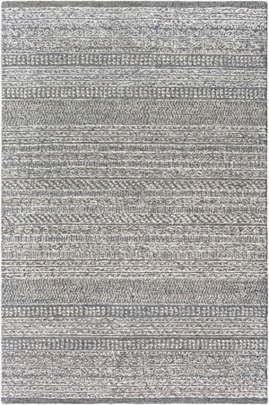 Livabliss Maroc Hand Tufted Wool Accent Rug Global Inspired Low Pile for Entryway or Bath Charcoal, Cream 9' x 12' MAR2327-912