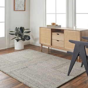 Livabliss Maroc Hand-tufted Wool Area Rug Global Geometric Pattern Low Pile Entryway Accent Gray, Cream 2' x 3' MAR2328-23