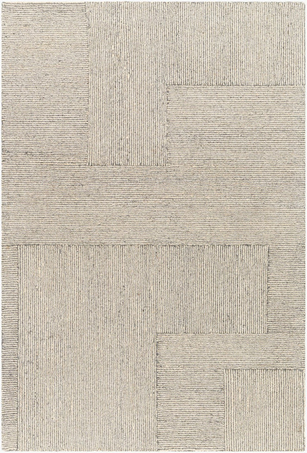 Livabliss Maroc Hand Tufted Wool Area Rug Moroccan Geometric Pattern for Entryways and Baths Gray, Cream 8'10" x 12' MAR2330-81012