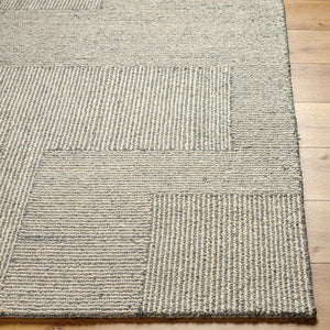 Livabliss Maroc Hand Tufted Wool Area Rug Moroccan Geometric Pattern for Entryways and Baths Gray, Cream 8'10" x 12' MAR2330-81012
