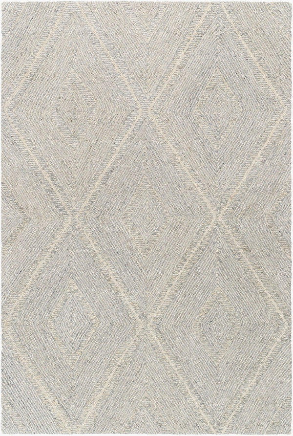 Livabliss Maroc Hand Tufted Wool Accent Rug Moroccan Inspired Low Pile for Entryway or Bedside Medium Gray, Cr 2' x 3' MAR2332-23