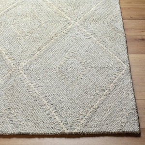 Livabliss Maroc Hand Tufted Wool Accent Rug Moroccan Inspired Low Pile for Entryway or Bedside Medium Gray, Cr 2' x 3' MAR2332-23