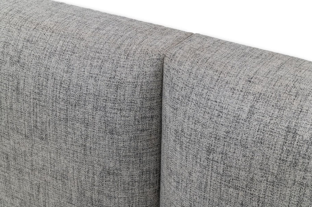 VIG Furniture Maranello Queen Upholstered Grey Bed With Grey-Wash Base, Modern Clean Lines, Durable Fabric Finish VGMAMQT-S25-BR-121-GRY-BED-Q