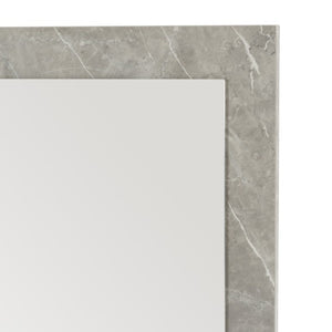 VIG Furniture Marbella Italian-Made Rectangular Mirror In Faux Grey Marble Veneer — Sleek Modern Accent W33xh39" VGACMARBELLA-GRY-MIR