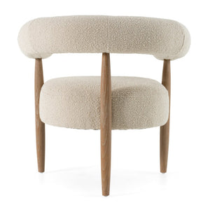 VIG Furniture Marchland Modern Beige Fabric Accent Chair With Solid Oak Legs, Plush Foam & Coil Spring Support VGMF-L3175-BGE