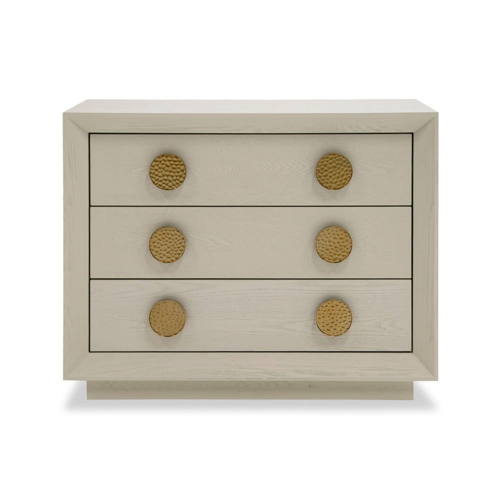 VIG Furniture Modrest Marjorie - Modern Cream & Brushed Gold Nightstand VGGMCHD-1705-3A-CRM