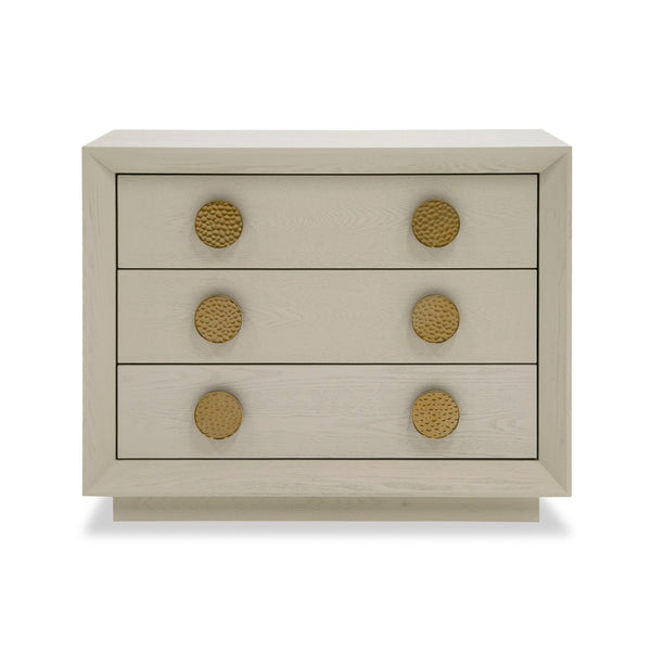 VIG Furniture Modrest Marjorie - Modern Cream & Brushed Gold Nightstand VGGMCHD-1705-3A-CRM