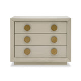 Modrest Marjorie - Modern Cream & Brushed Gold Nightstand