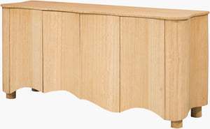 Surya Marron Eucalyptus Veneer Wide Sideboard Warm Wood Grain Storage for Dining Rooms MARO001-307319