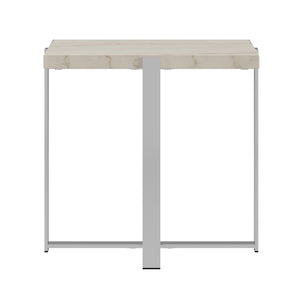 Homelegance By Top-Line Dahlia Marble Top Chrome Framed End Table Chrome Marble