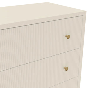 Marsha Six Drawer Dresser Rubberwood Brass Knobs Modern Farmhouse Bedroom Storage