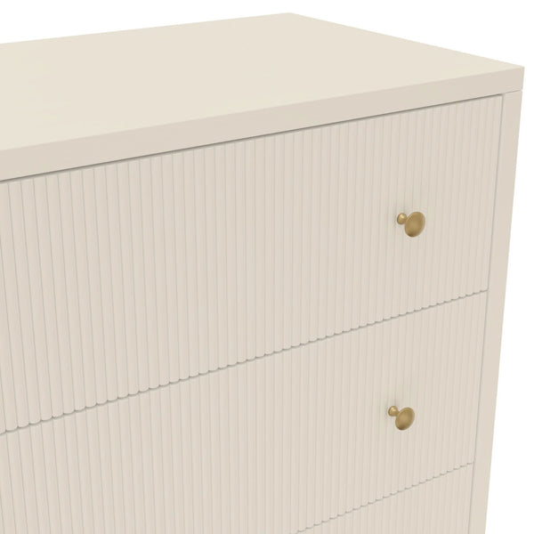 Marsha Six Drawer Dresser Rubberwood Brass Knobs Modern Farmhouse Bedroom Storage