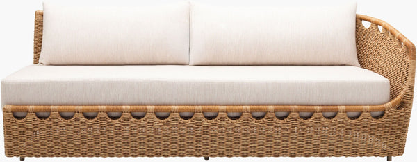 Surya Marvella Outdoor Indoor Sectional Plush Foam Cushions Patio Lounge Structured Sofa MARV006-308433